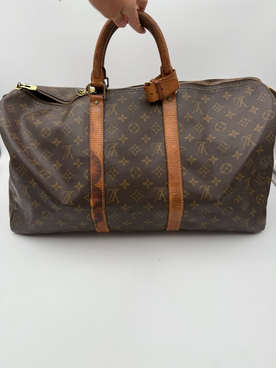 Louis Vuitton Monogram Keepall 50 Satchel Top Handle Boston