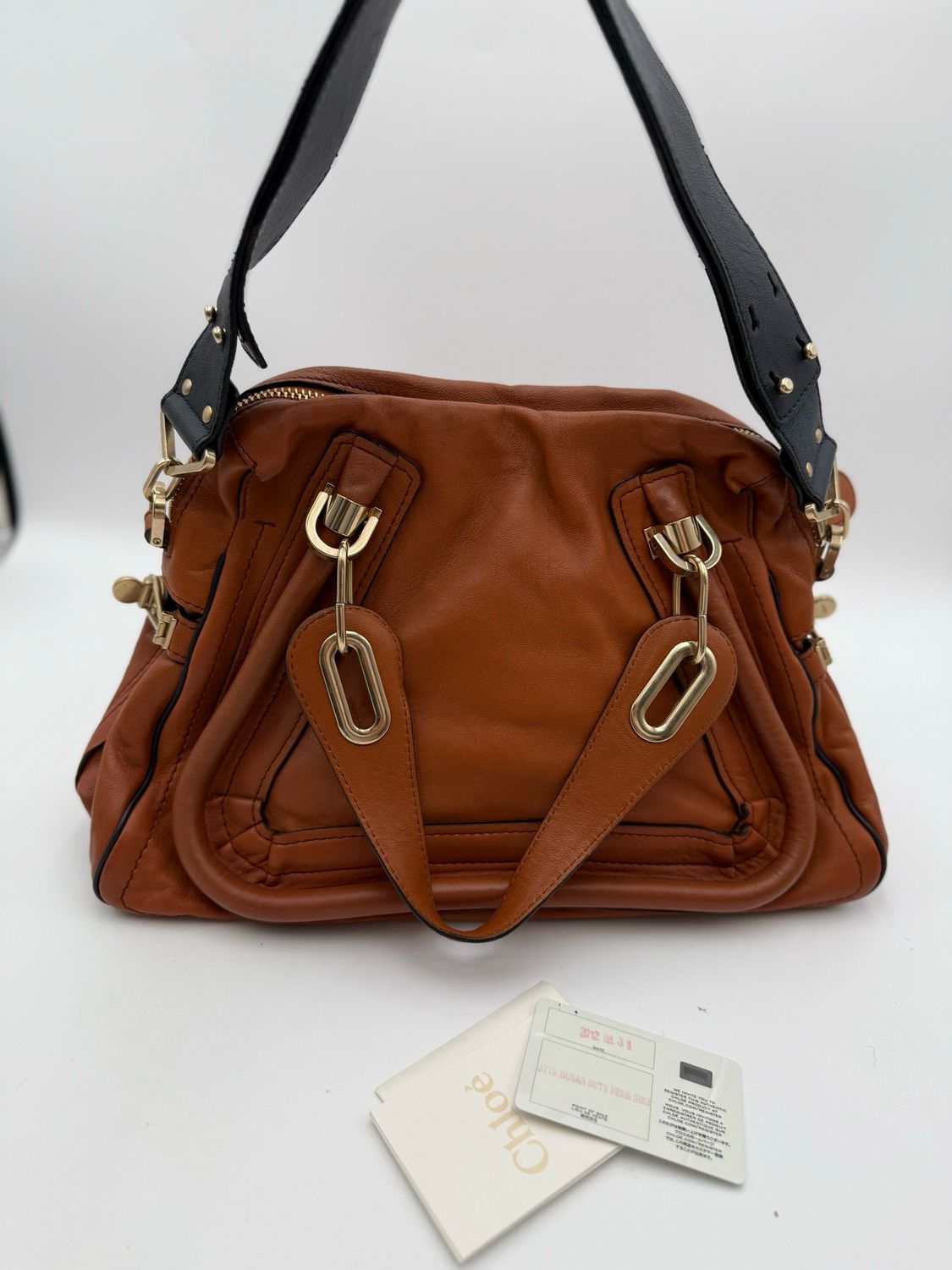 Chloe Paraty Hobo Shoulder Bag Two Tone