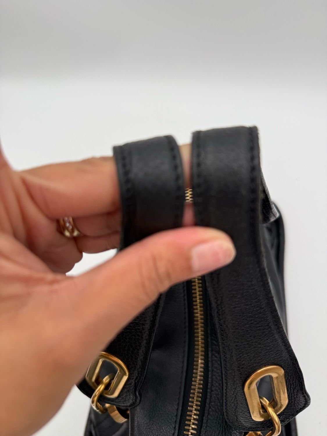 Chloe Paraty Black Medium Crossbody Calfskin Messenger Tote