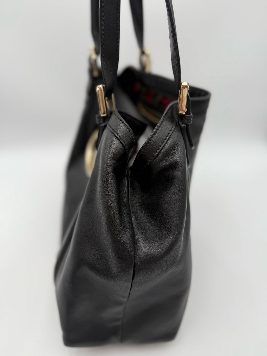 Gucci Soft Leather Medium Britt Tote Shoulder Bag