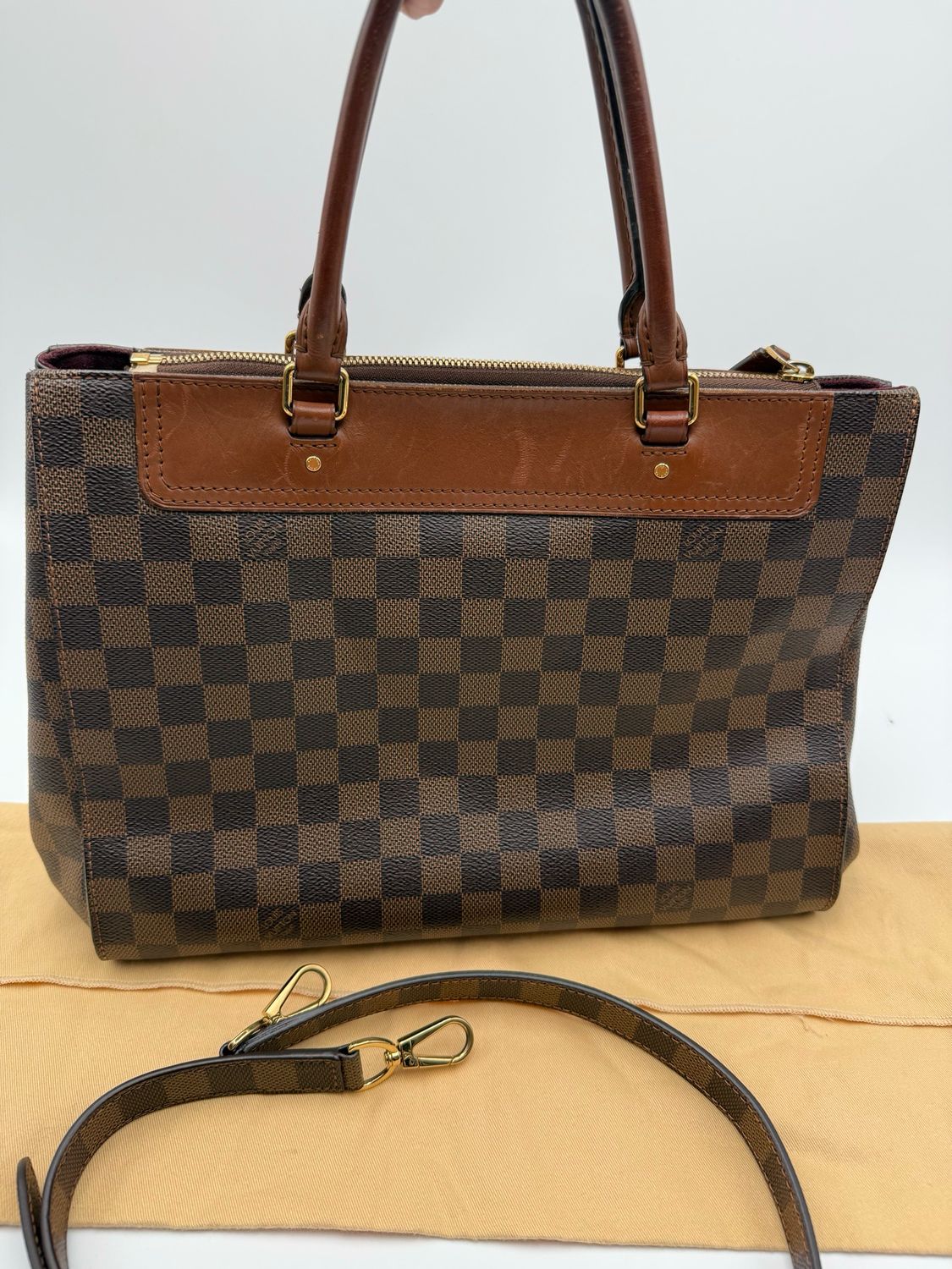 Louis Vuitton Damier Ebene Shoulder Hobo Bag Tote