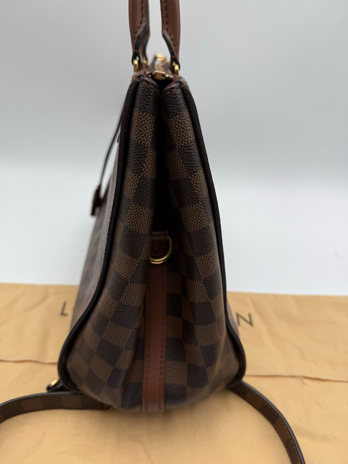 Louis Vuitton Damier Ebene Shoulder Hobo Bag Tote