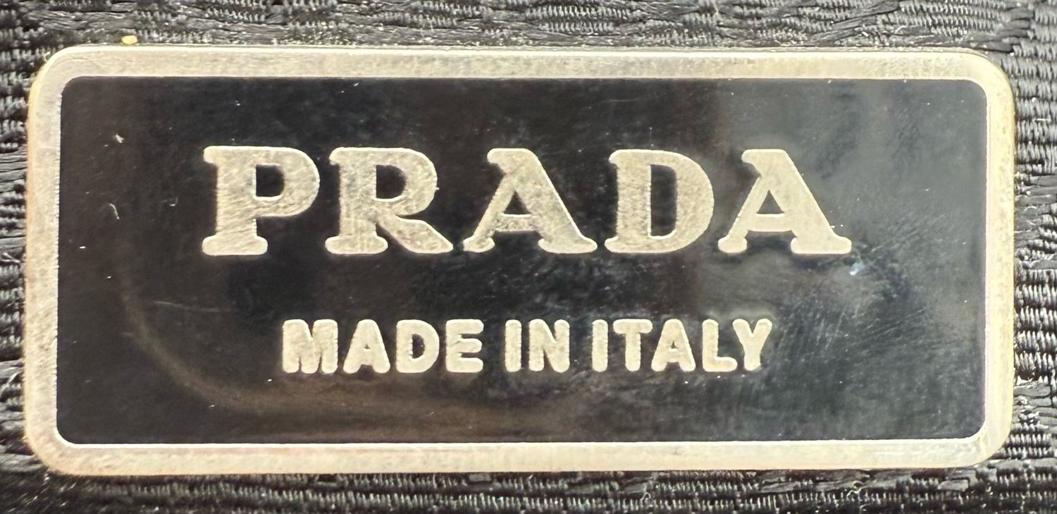 Prada Nylon Tessuto Handbag Top Handle Black