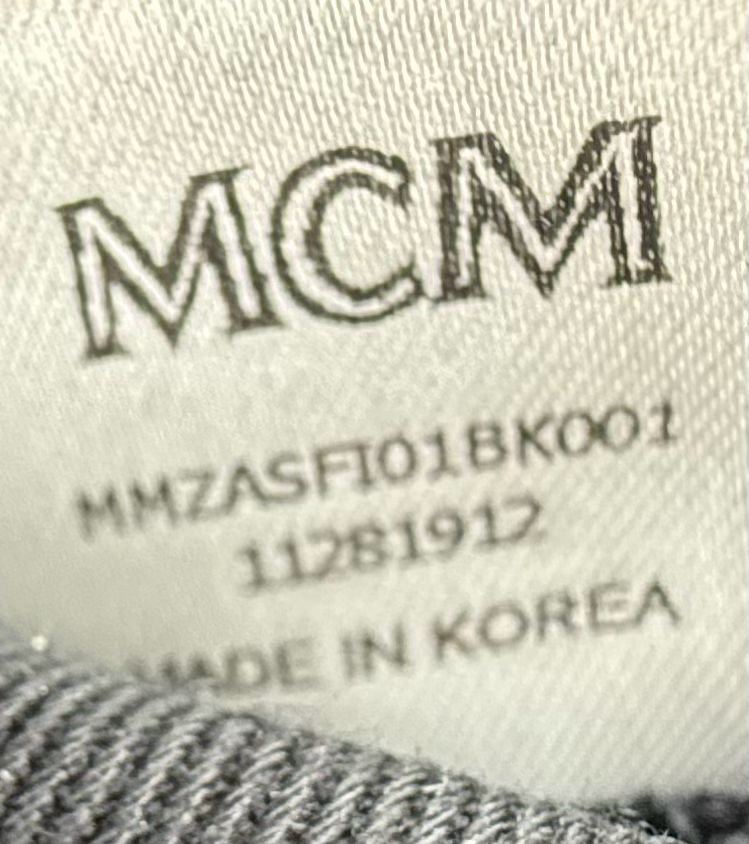 Mcm Black Belt Bag Bum Bag Unisex Leather Monogram
