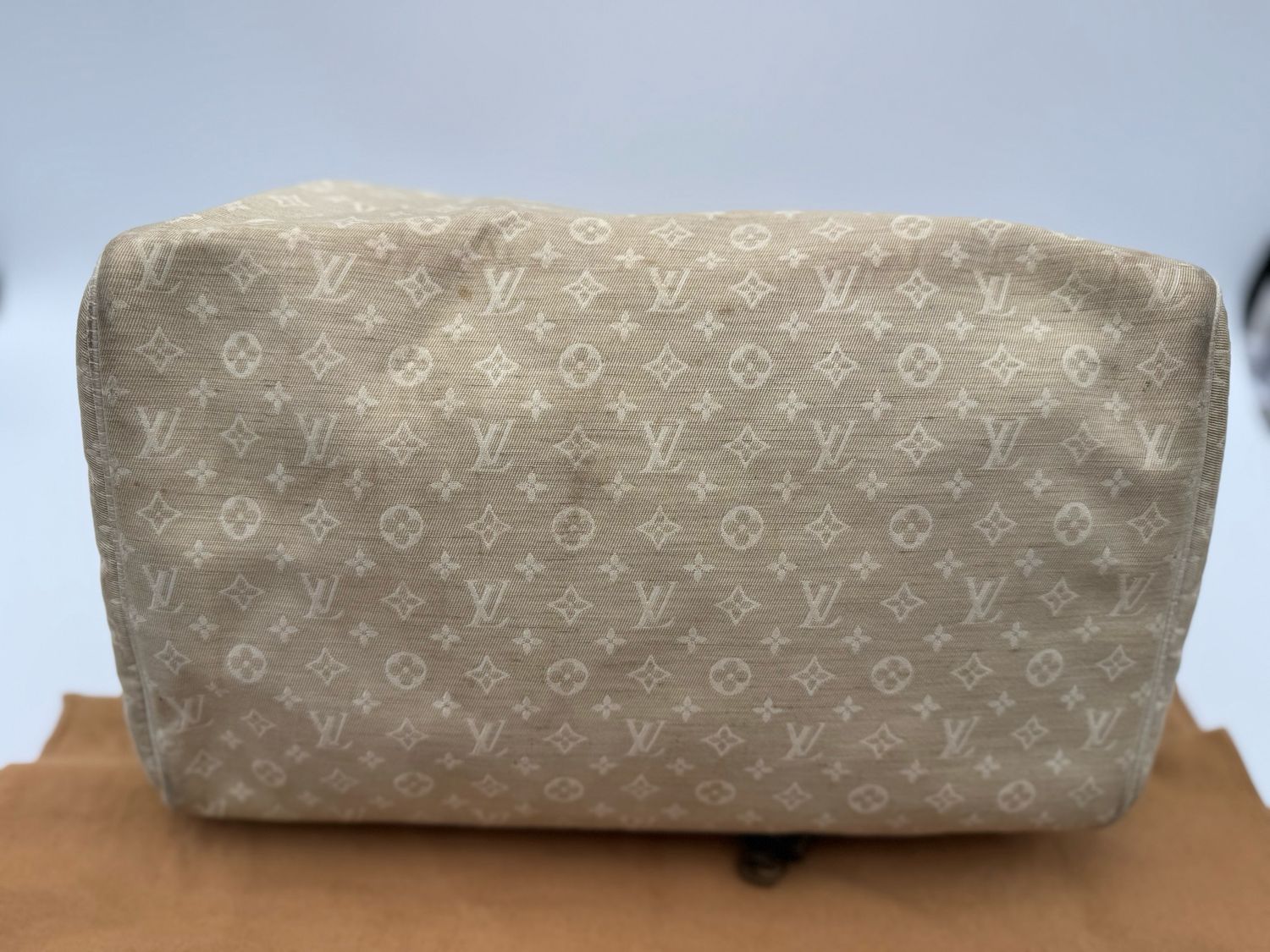 Louis Vuitton Speedy 30 Mini Lin Handbag Top Handle Boston