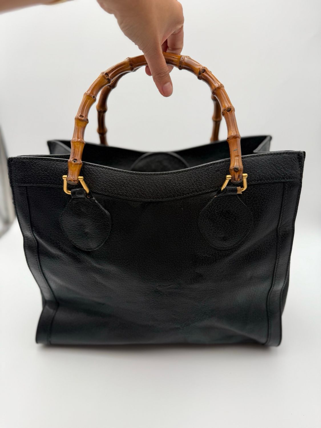 Gucci Diana Leather Bamboo Top Handle Handbag