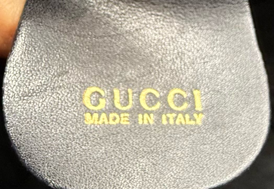 Gucci Vintage Saddle Web Crossbody Shoulder Black