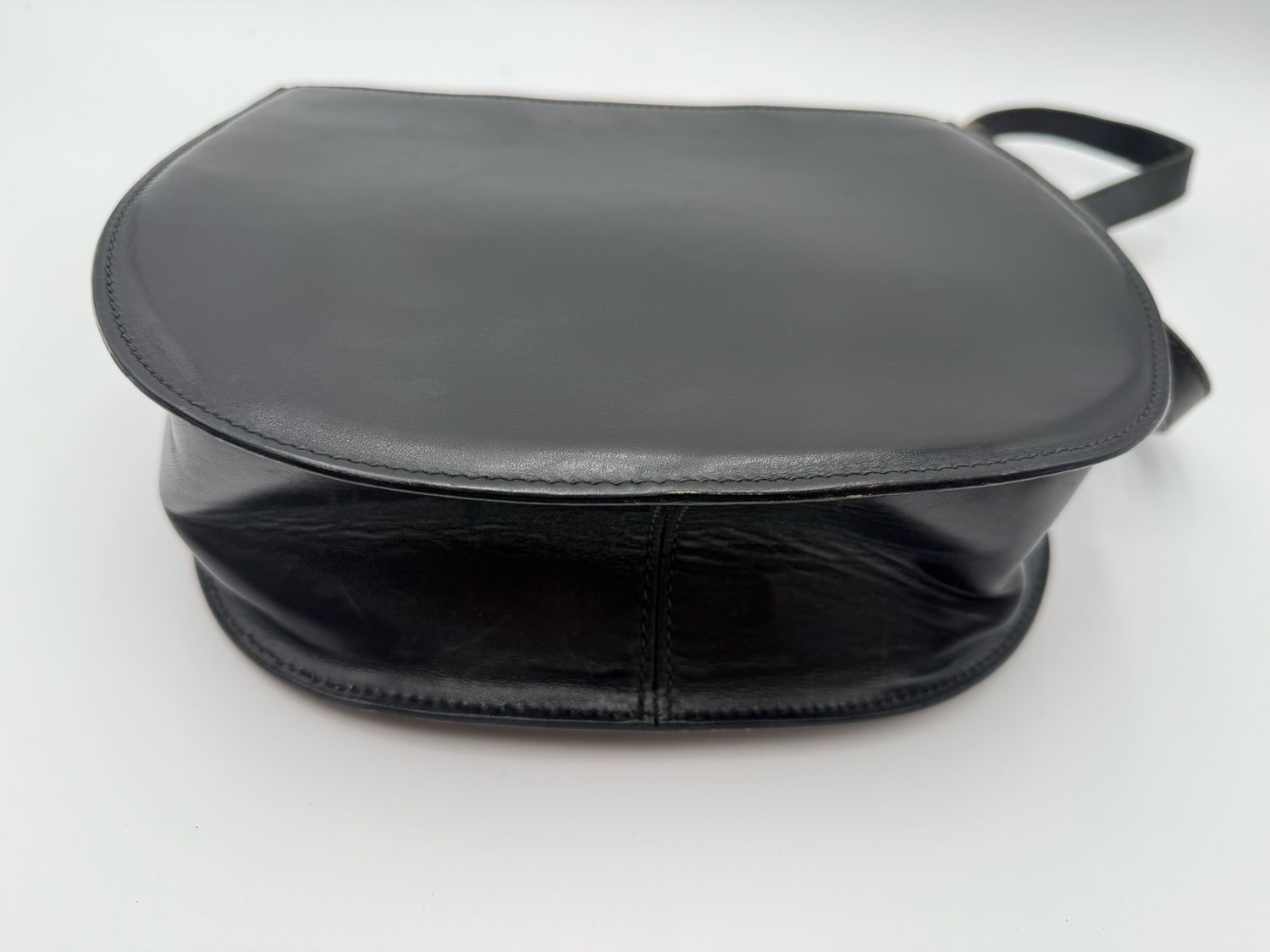 Gucci Vintage Saddle Web Crossbody Shoulder Black