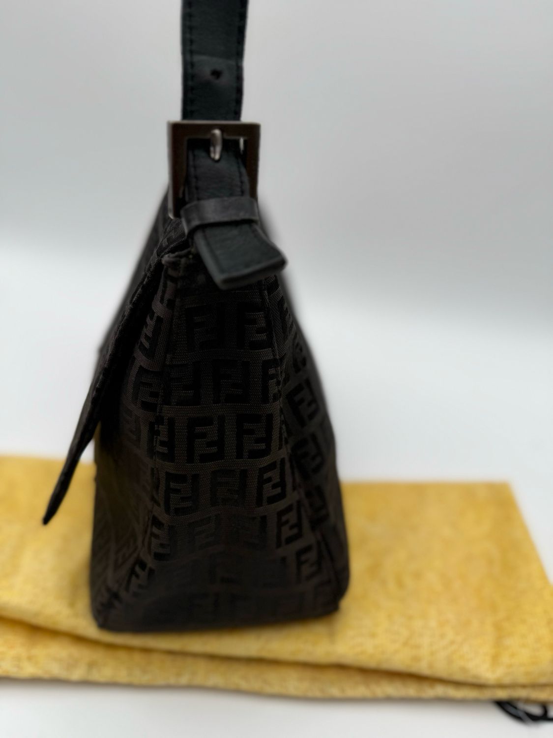 Fendi Zucca Mama Baguette Hobo Shoulder Bag