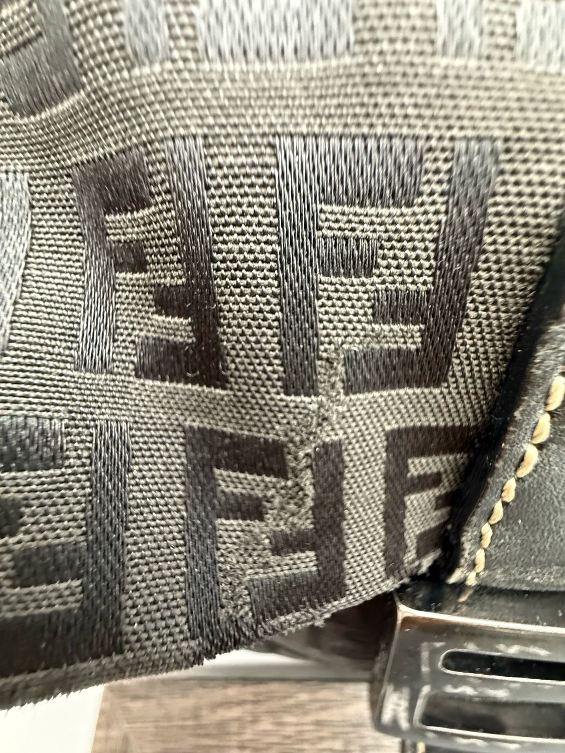 Fendi Zucca Mama Baguette Hobo Shoulder Bag