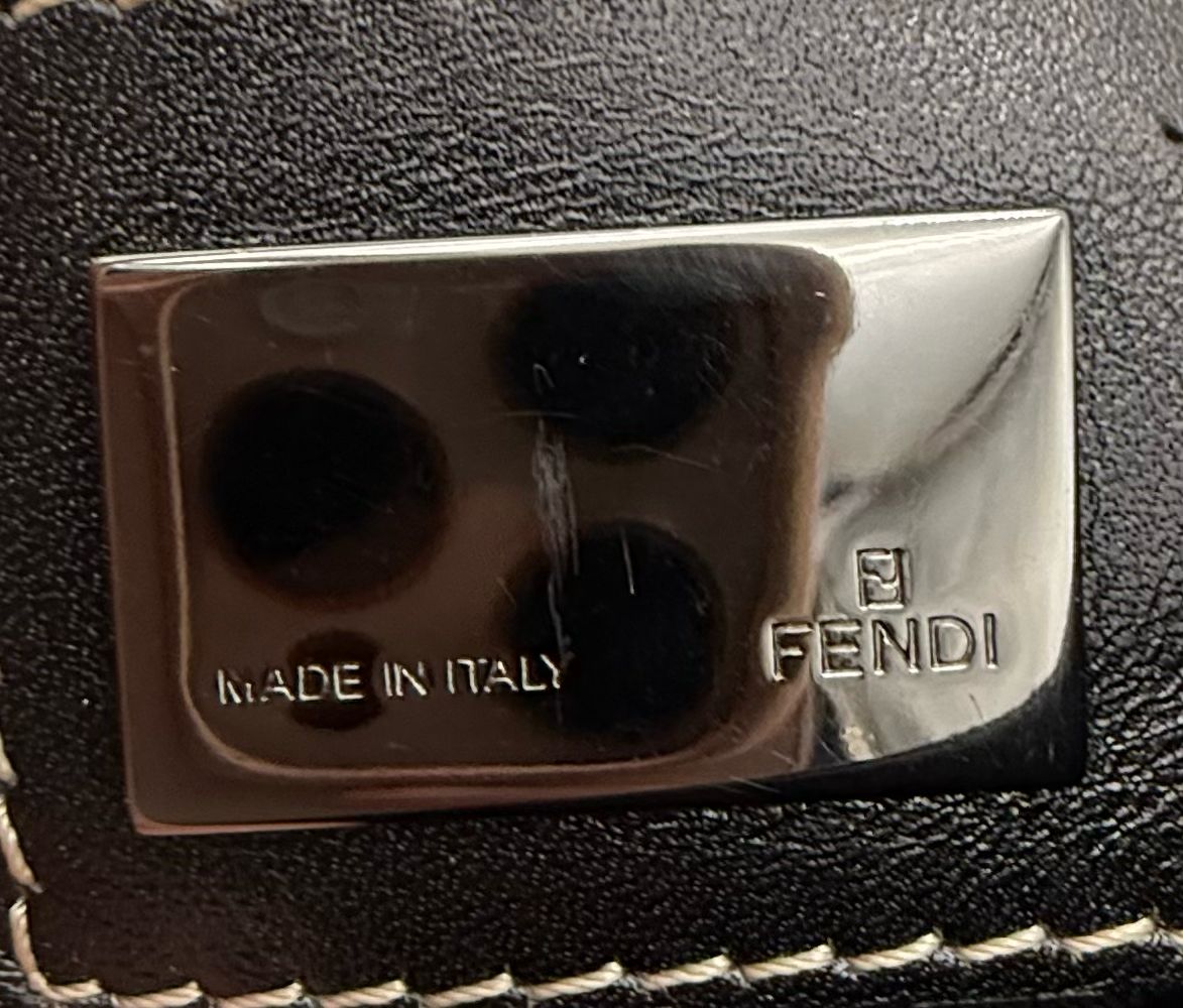 Fendi Zucca Mama Baguette Hobo Shoulder Bag