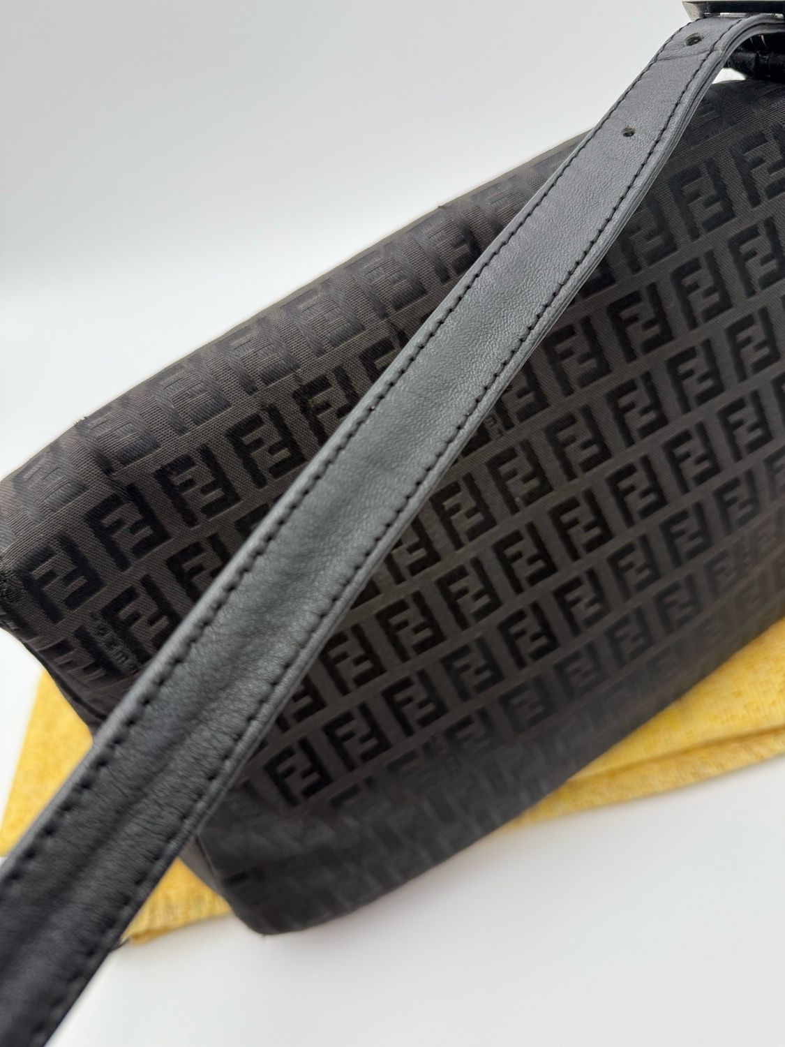 Fendi Zucca Mama Baguette Hobo Shoulder Bag