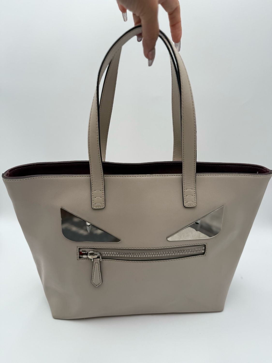 Fendi Monster Medium Roll Tote Vitello Liberty Lucido Metal Monster Eyes