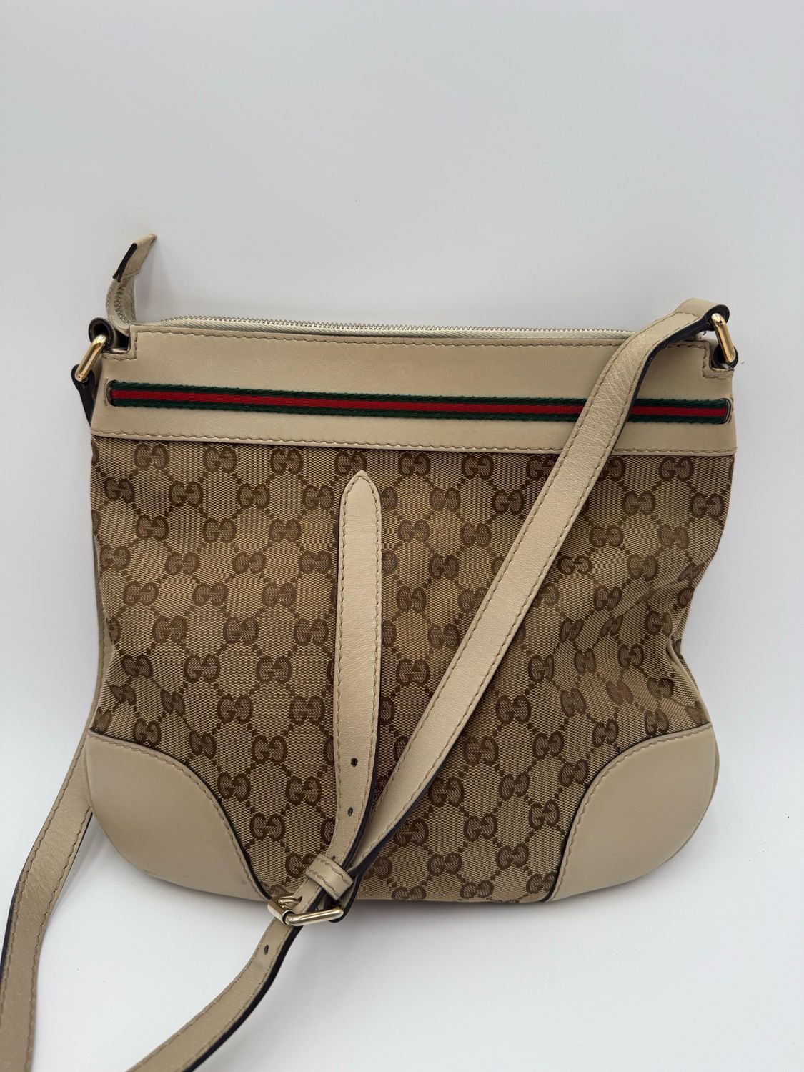 Gucci Mayfair Web Ribbon Crossbody Messenger Sling