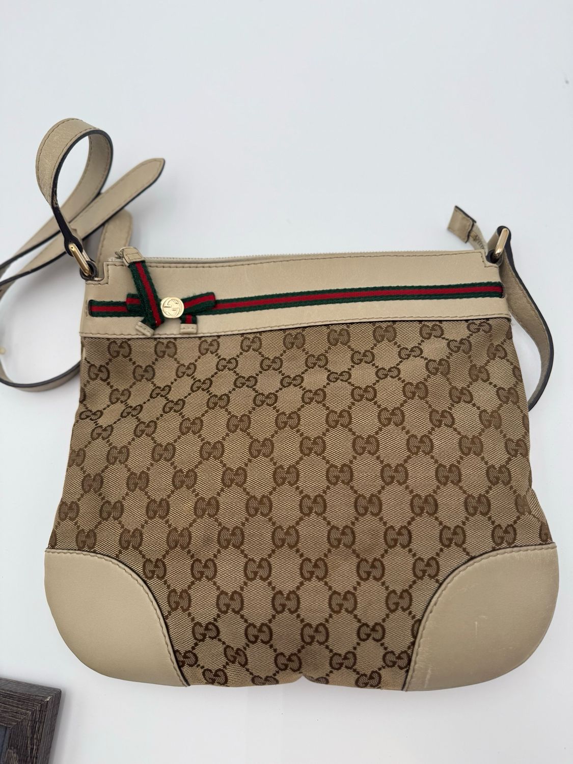 Gucci Mayfair Web Ribbon Crossbody Messenger Sling