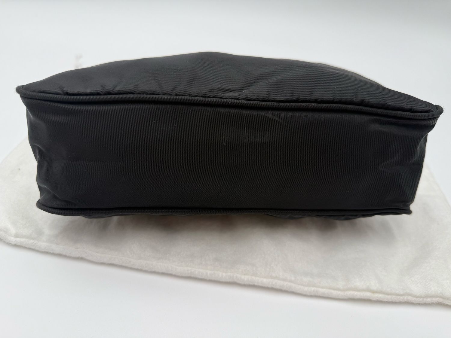 Prada Nylon Tessuto Hobo Shoulder Bag Pochette Black
