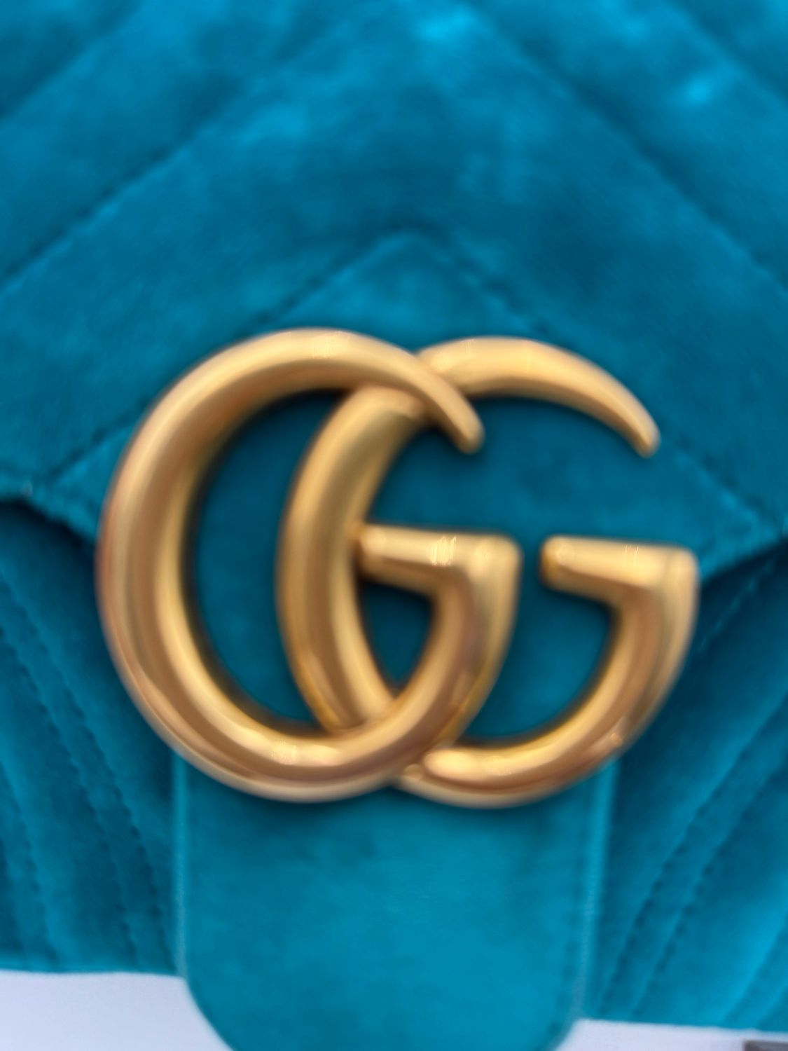 Gucci Marmont Suede Velvet Chain Strap Crossbody Messenger