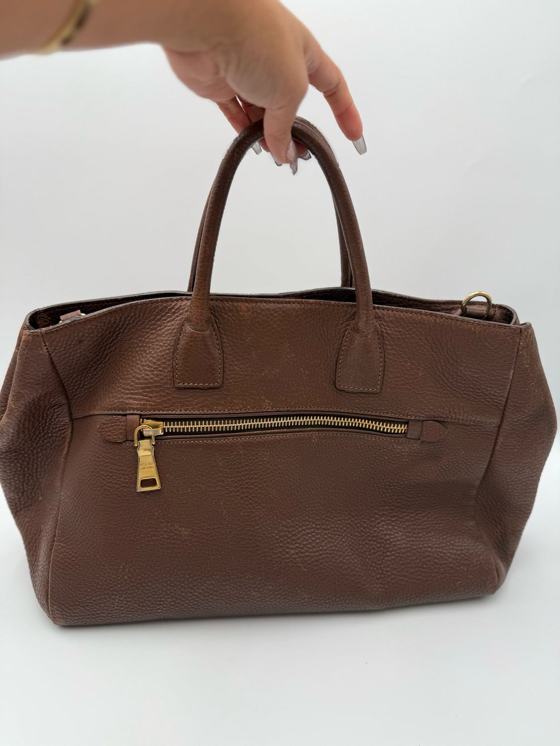 Prada Vitello Daino Top Handle Shopper 