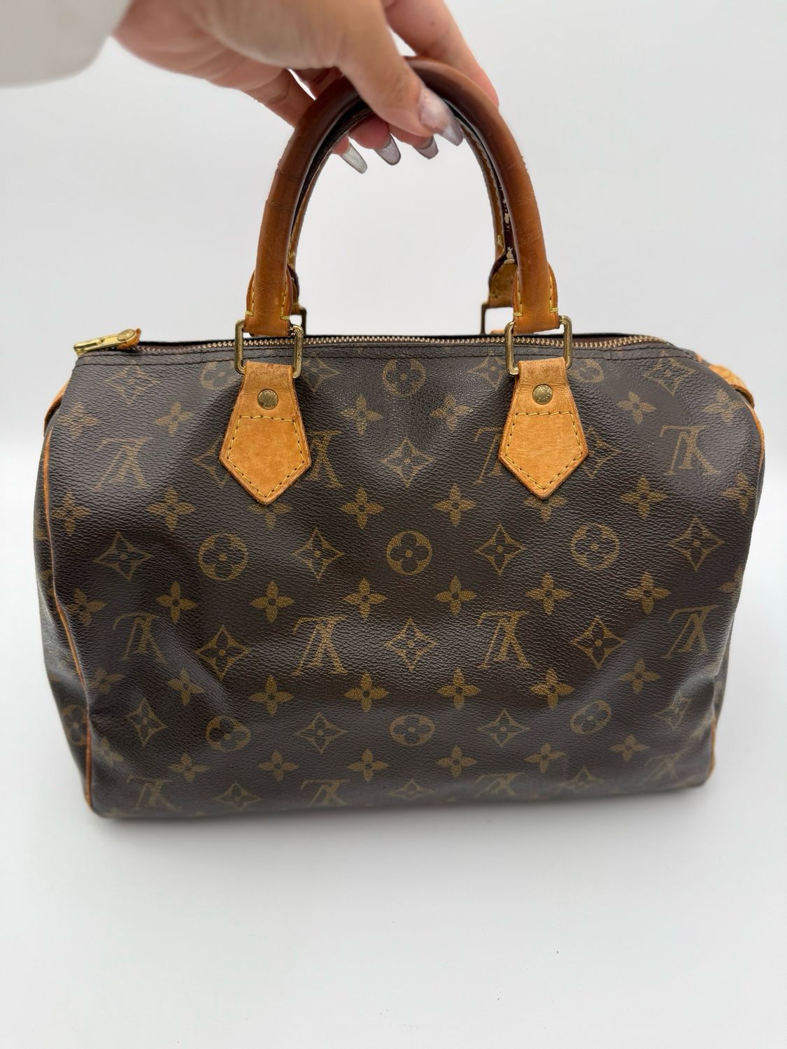 Louis Vuitton Monogram Speedy 30 Satchel Handbag Top Handle