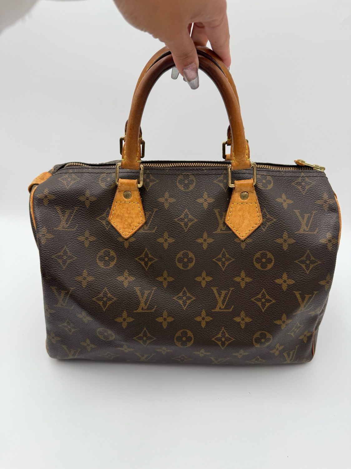 Louis Vuitton Monogram Speedy 30 Satchel Handbag Top Handle