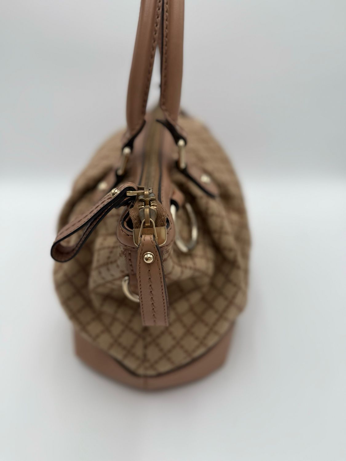 Gucci Sukey Canvas Diamante Zipper Top Handle
