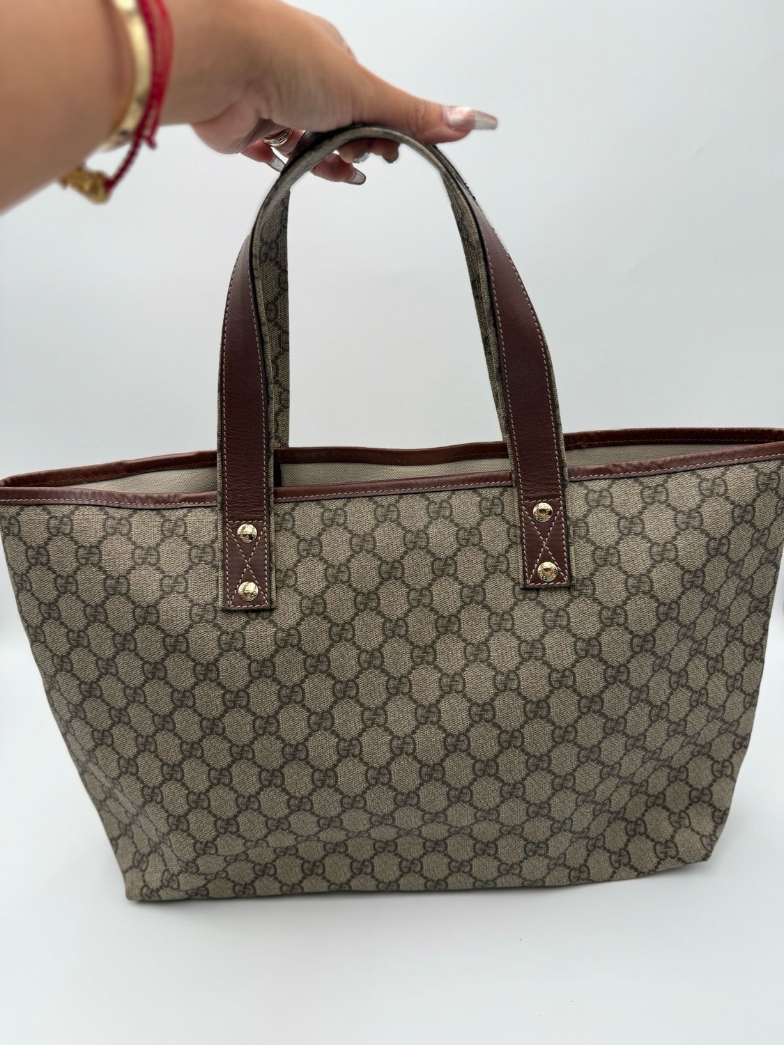 Gucci Supreme Plus Web Loop Tote Medium