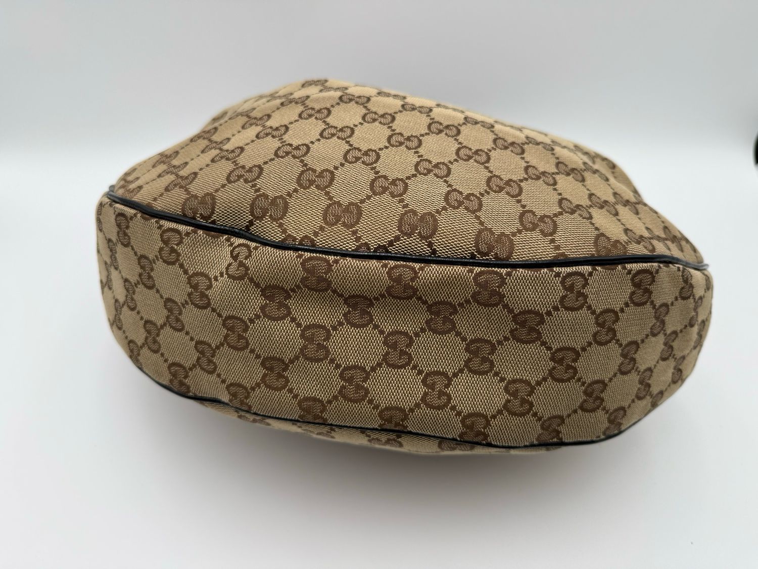 Gucci Monogram Canvas Hobo Shoulder Bag