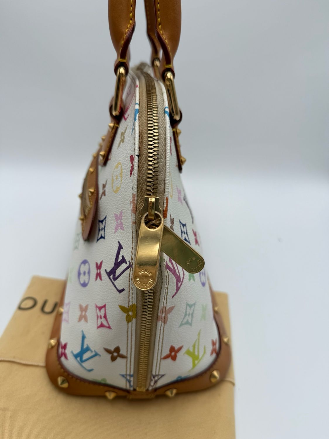 Louis Vuitton Alma Takashi Murakami Blanc Dome Top Handle