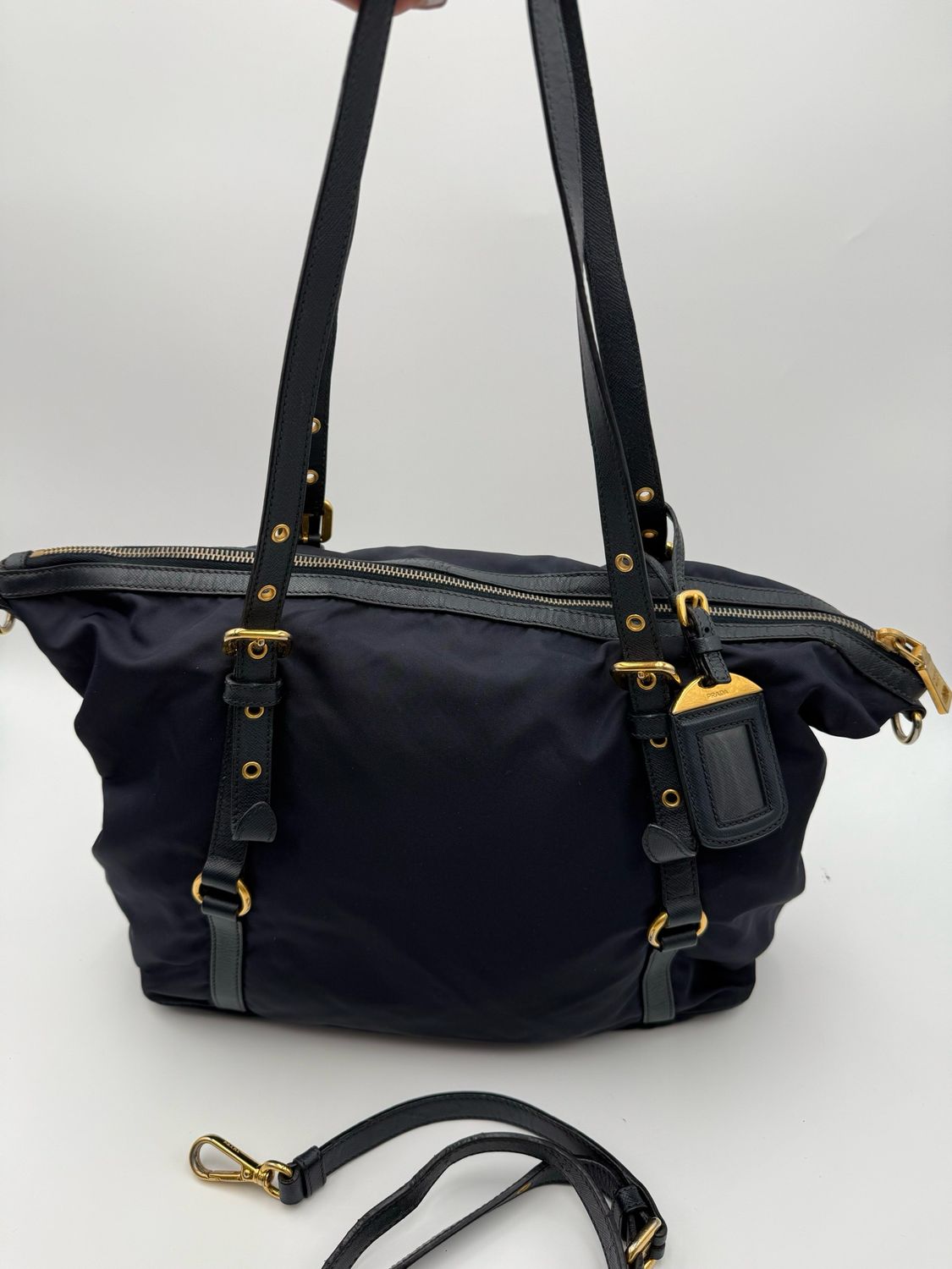 Prada Nylon Tessuto Saffiano Crossbody Messenger 