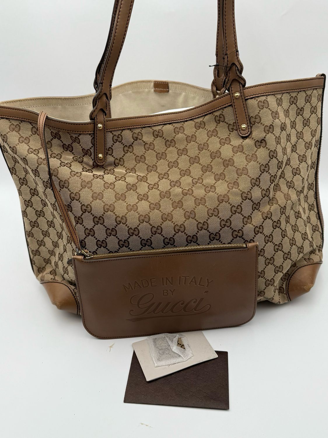 Gucci Monogram Craft Tote Large Shoulder