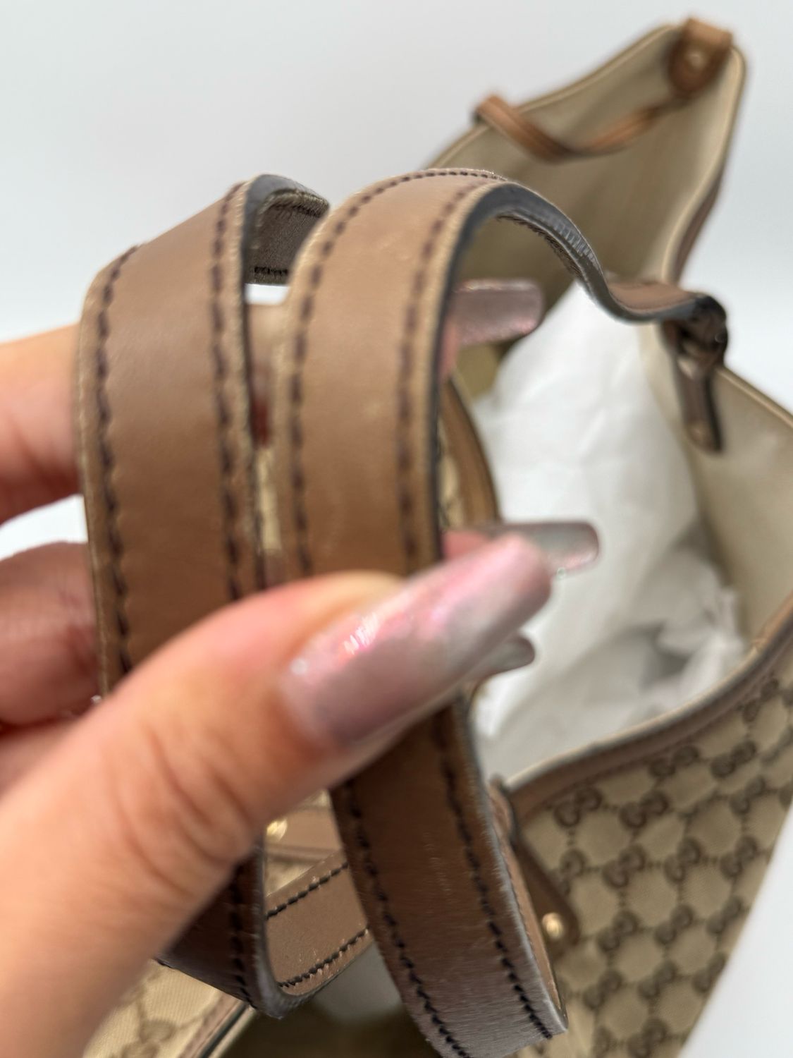 Gucci Monogram Craft Tote Large Shoulder