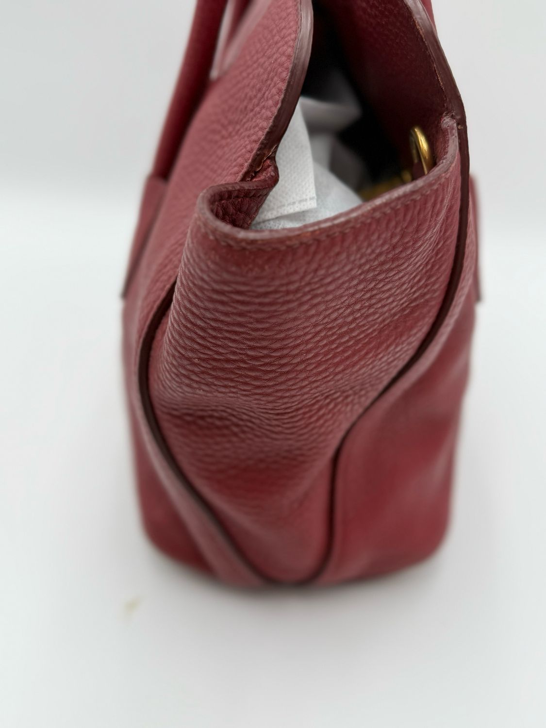 Vitello Daino Pebbled Leather Convertible Tote