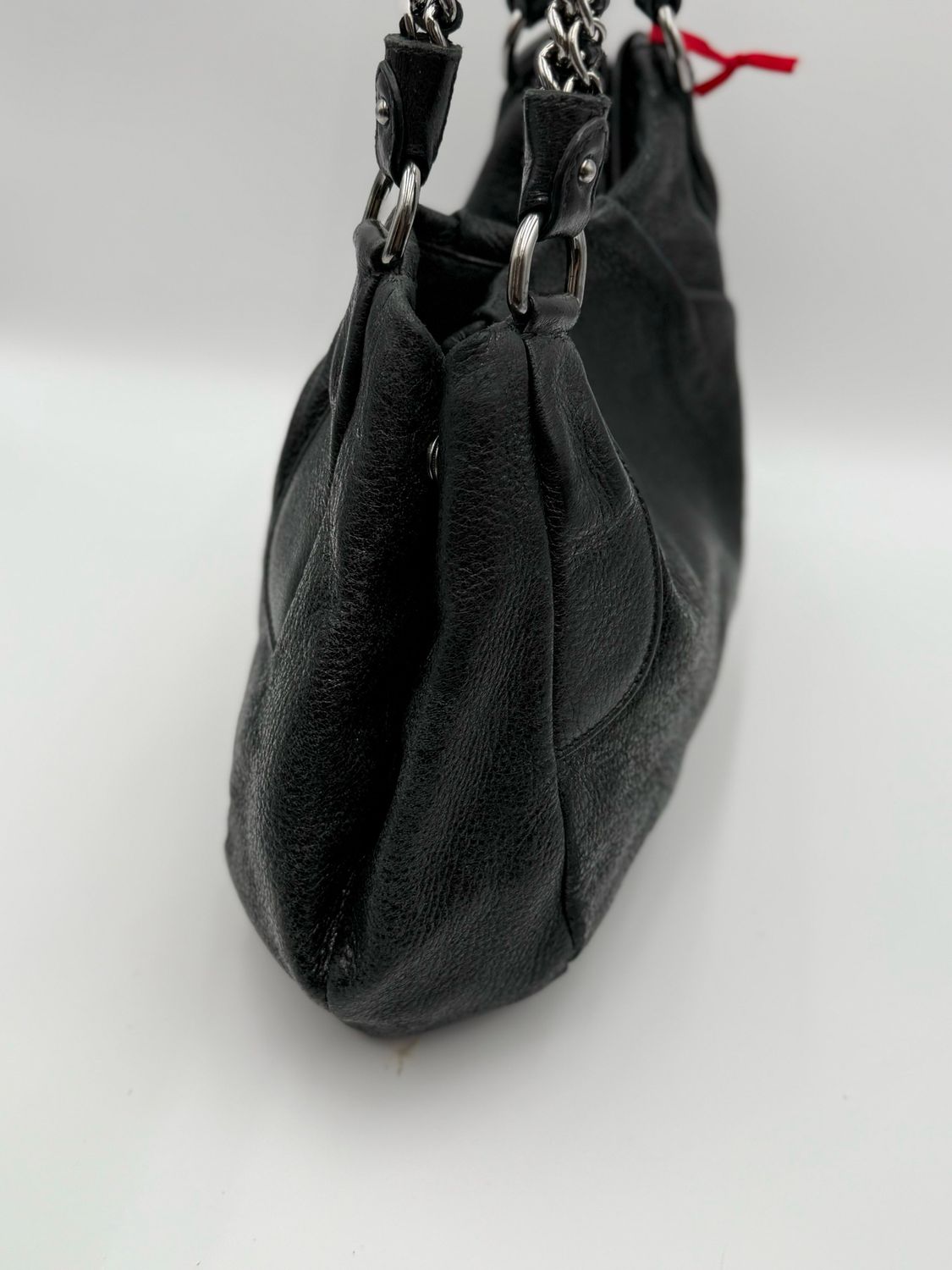 Prada Cervo Lux Leather Tote Chain Strap