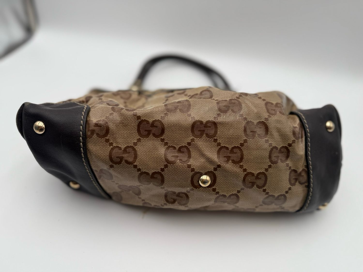 Gucci Monogram Supreme Mix Tote Crystal Shoulder Medium