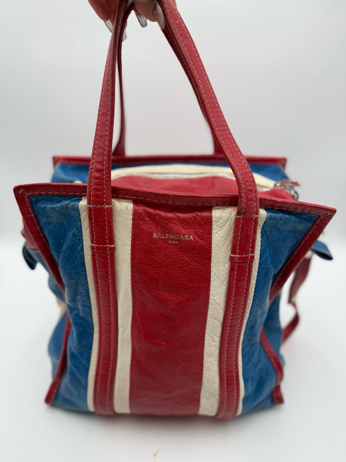 Balenciaga Striped Crossbody Messenger