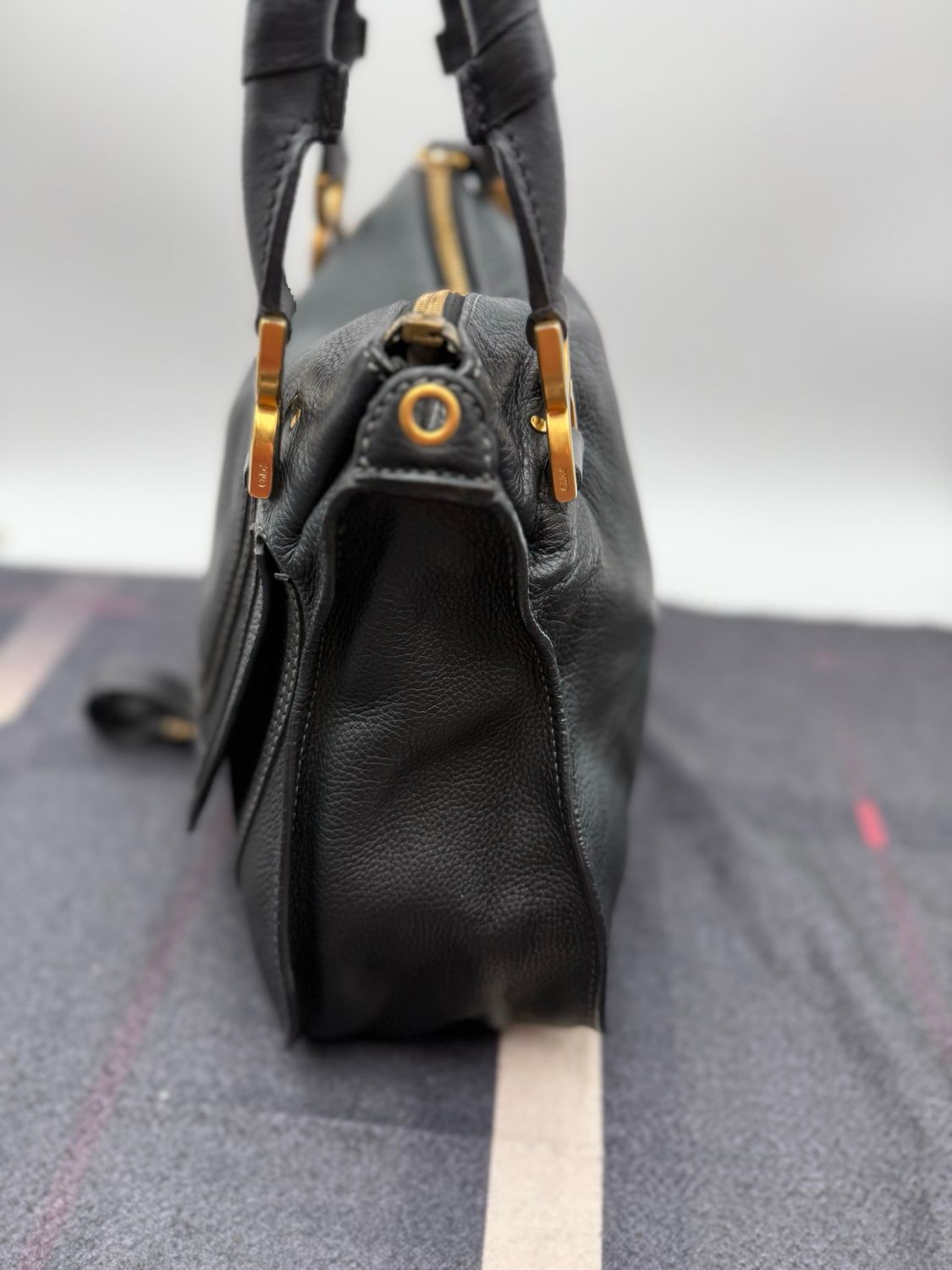 Chloe Marcie Saddle Medium Tote Shoulder Bag