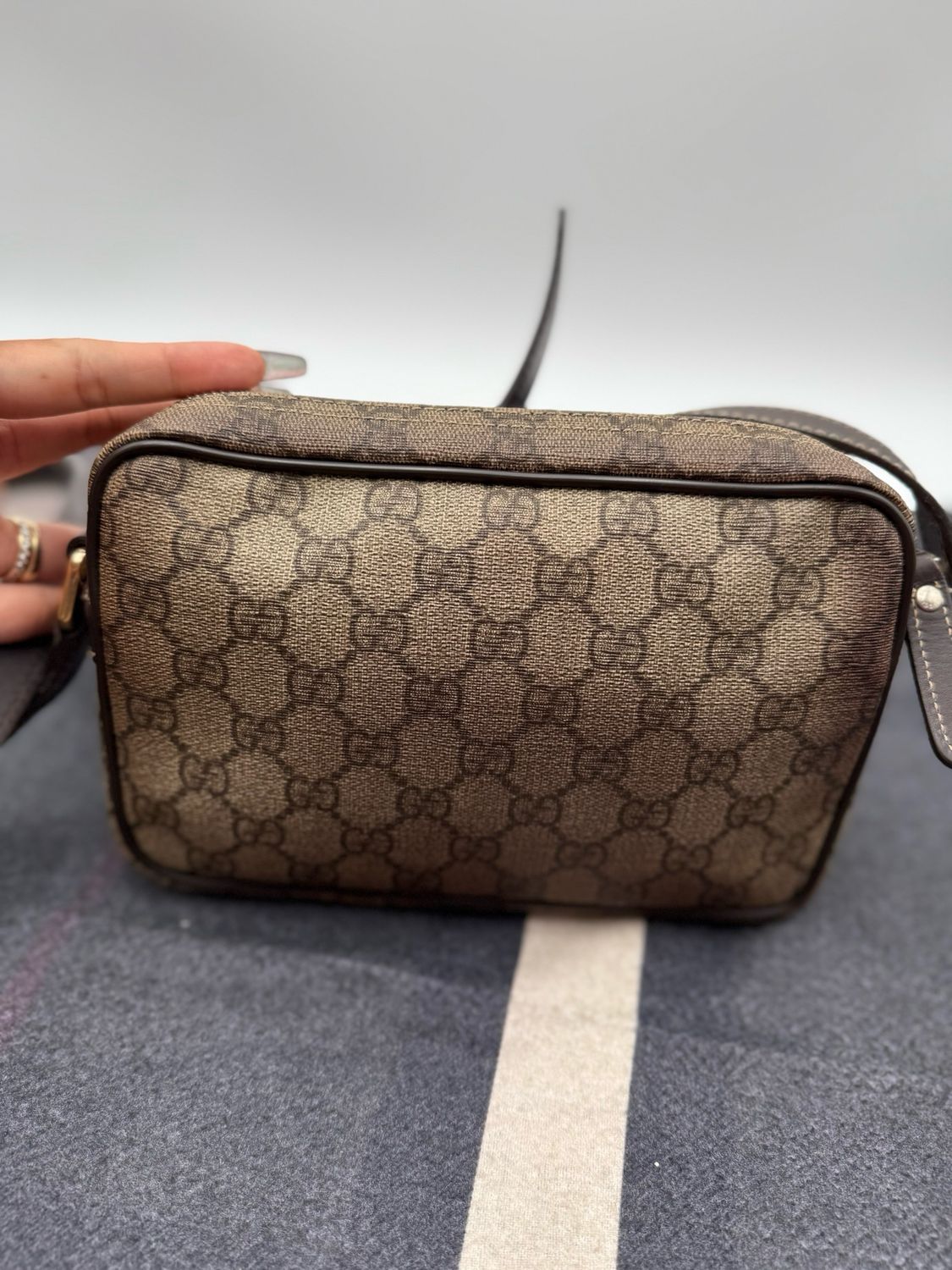 Gucci Monogram Supreme Plus Camera Bag Messenger Sling