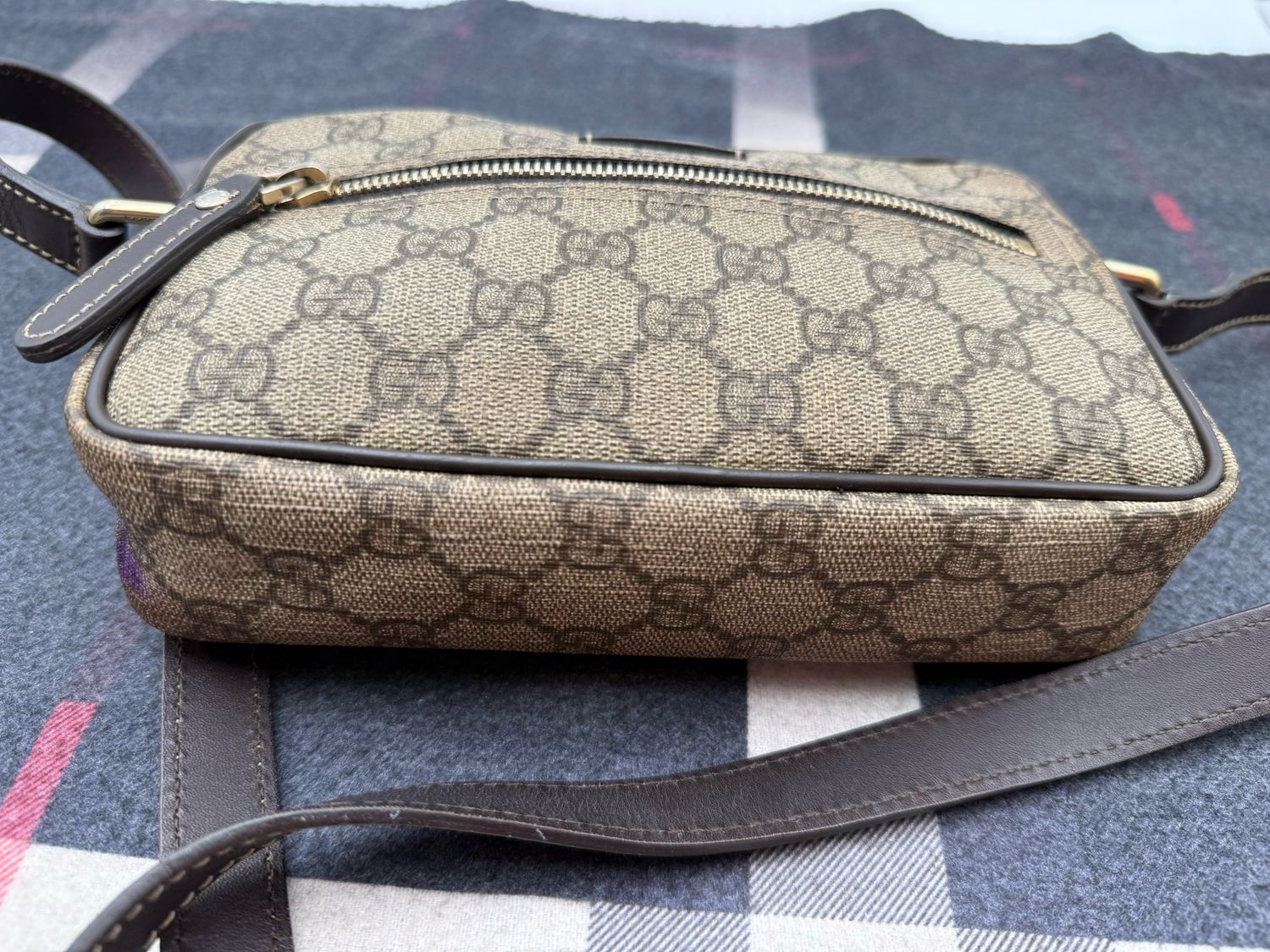 Gucci Monogram Supreme Plus Camera Bag Messenger Sling