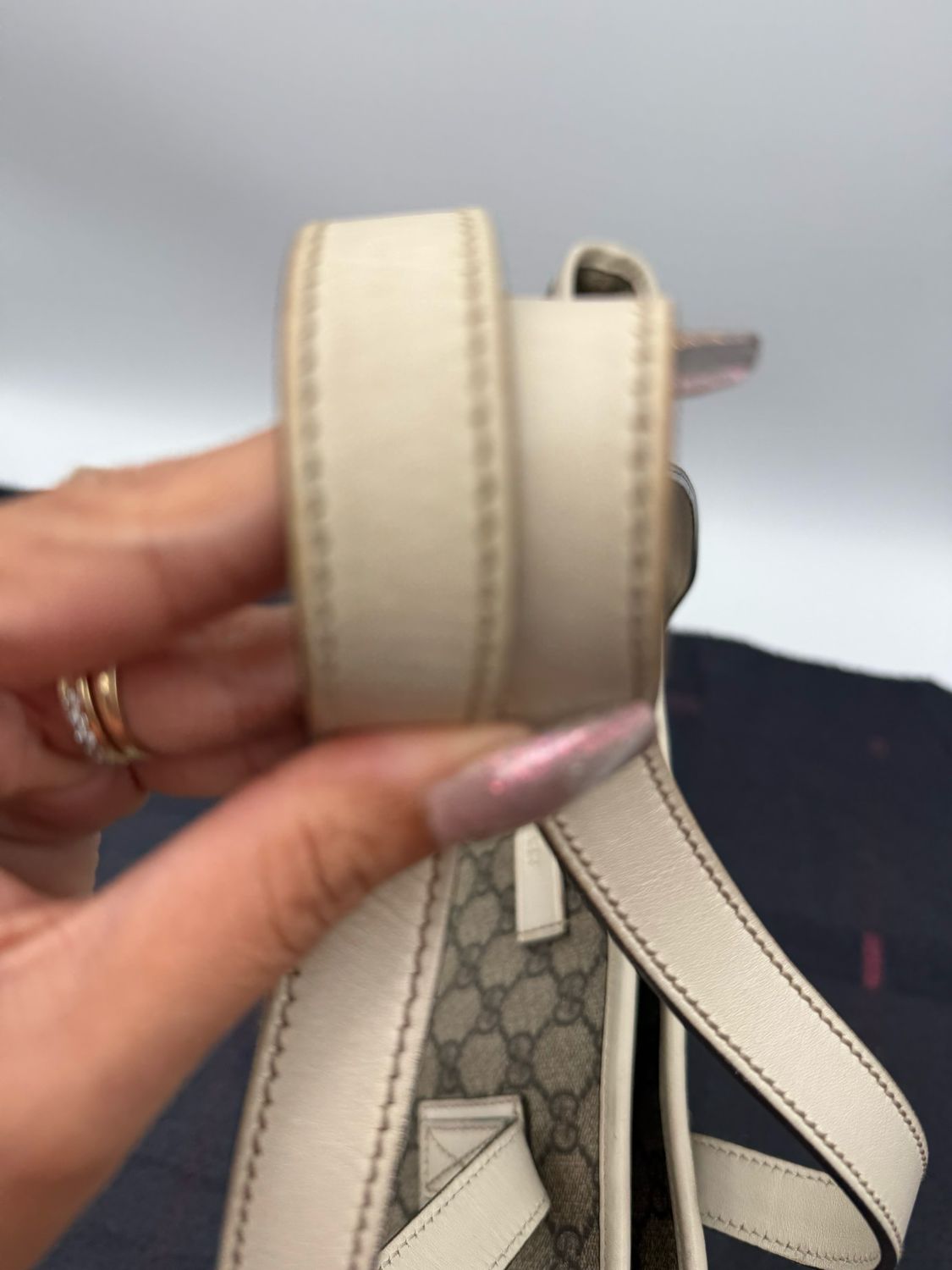 Gucci Monogram Supreme Zipper Tote Shoulder Bag