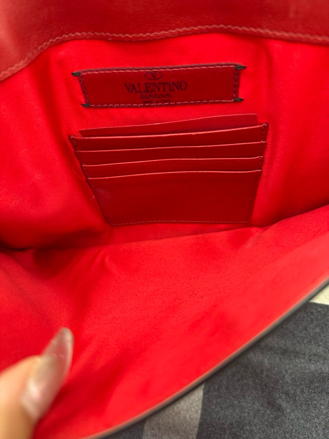 Valentino Rockstud Flap Envelope Clutch