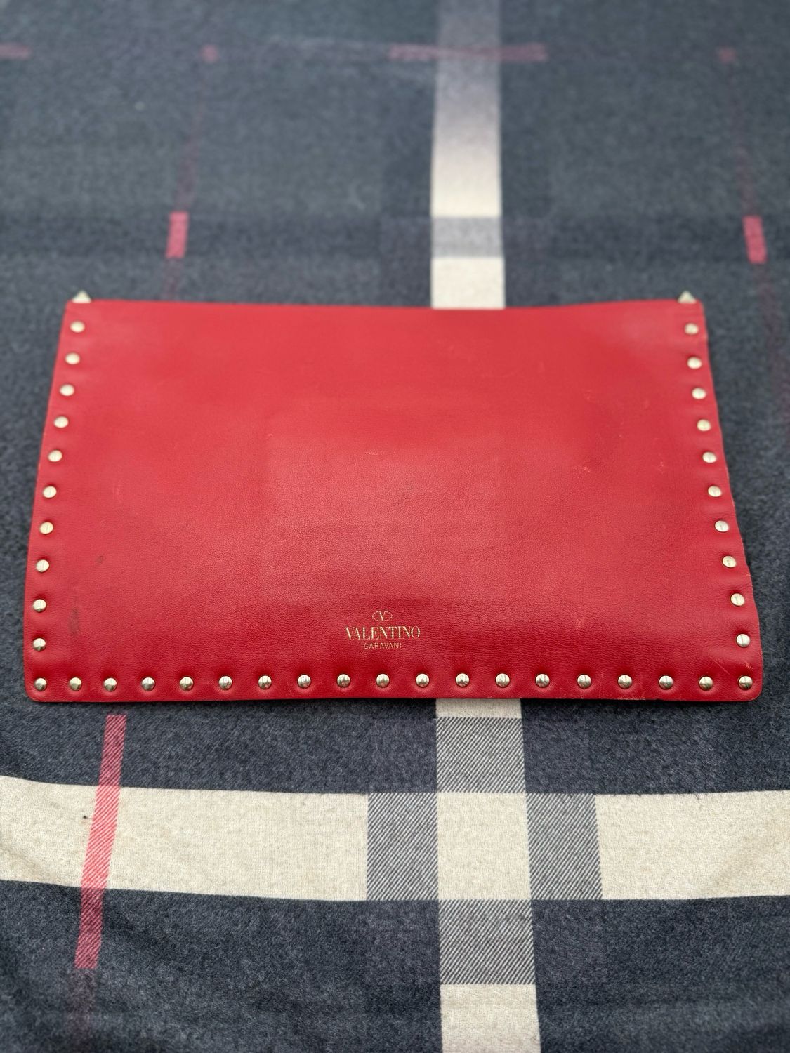 Valentino Rockstud Flap Envelope Clutch
