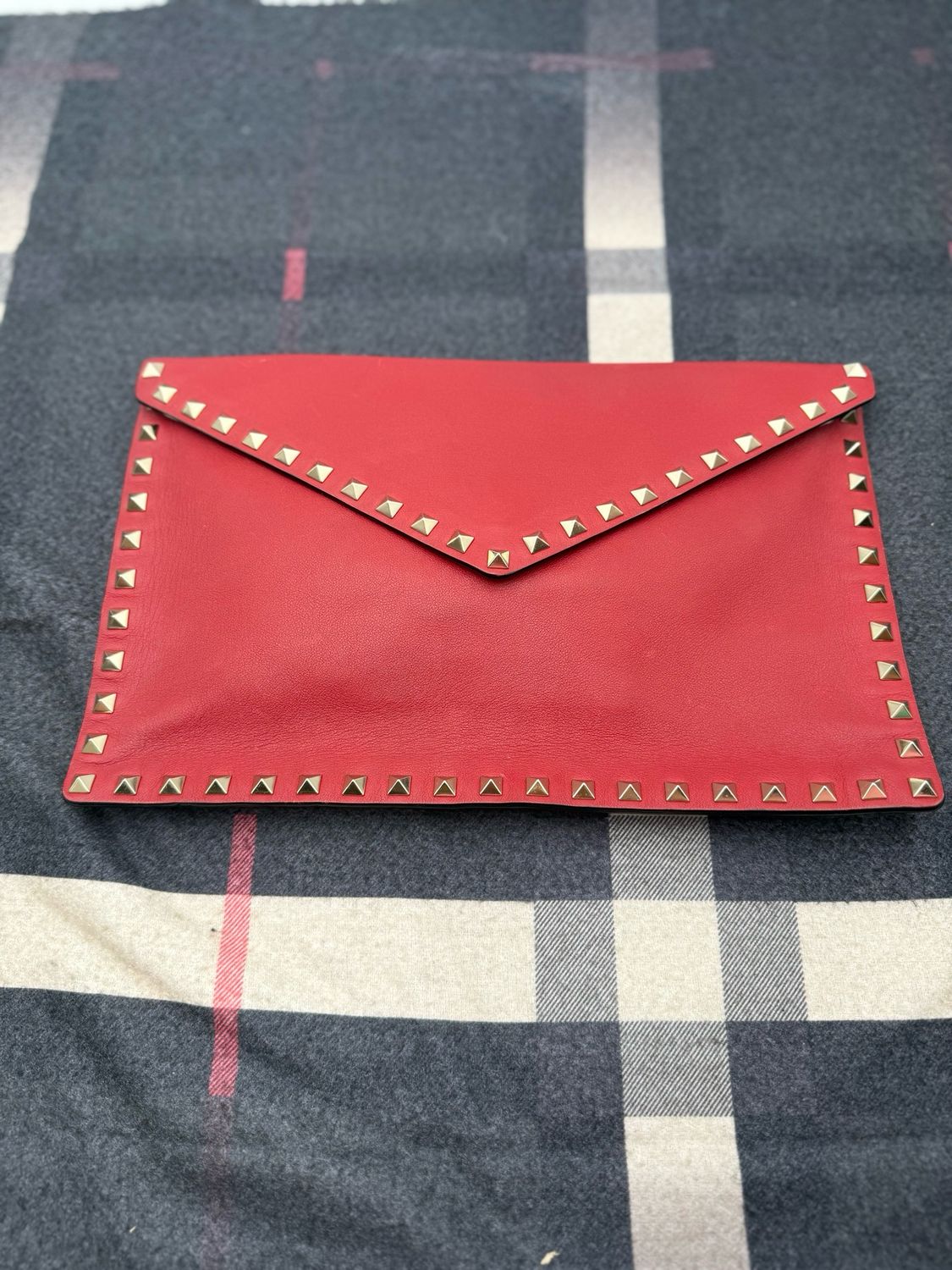 Valentino Rockstud Flap Envelope Clutch