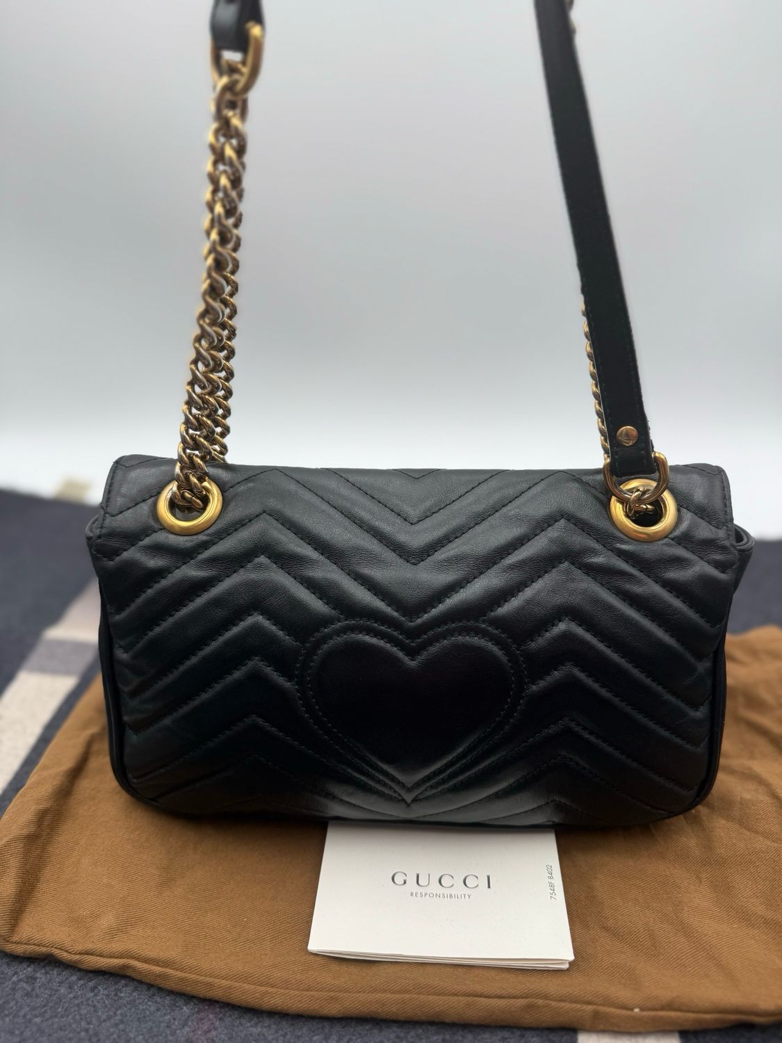 Gucci Marmont Matelasse Flap Small Crossbody Black