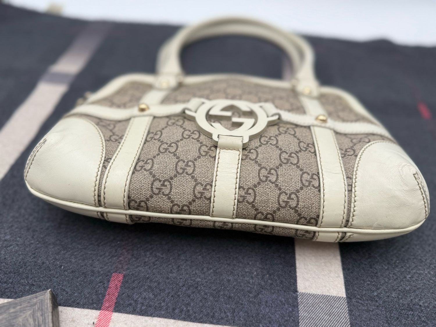 Gucci Monogram Reins Tote Shoulder 