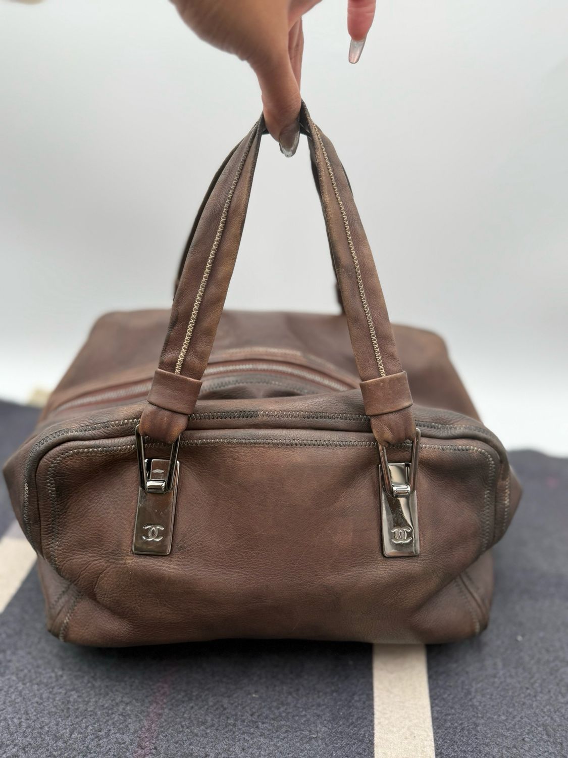Chanel Coco Mark Boston Satchel Bowler Medium Shoulder