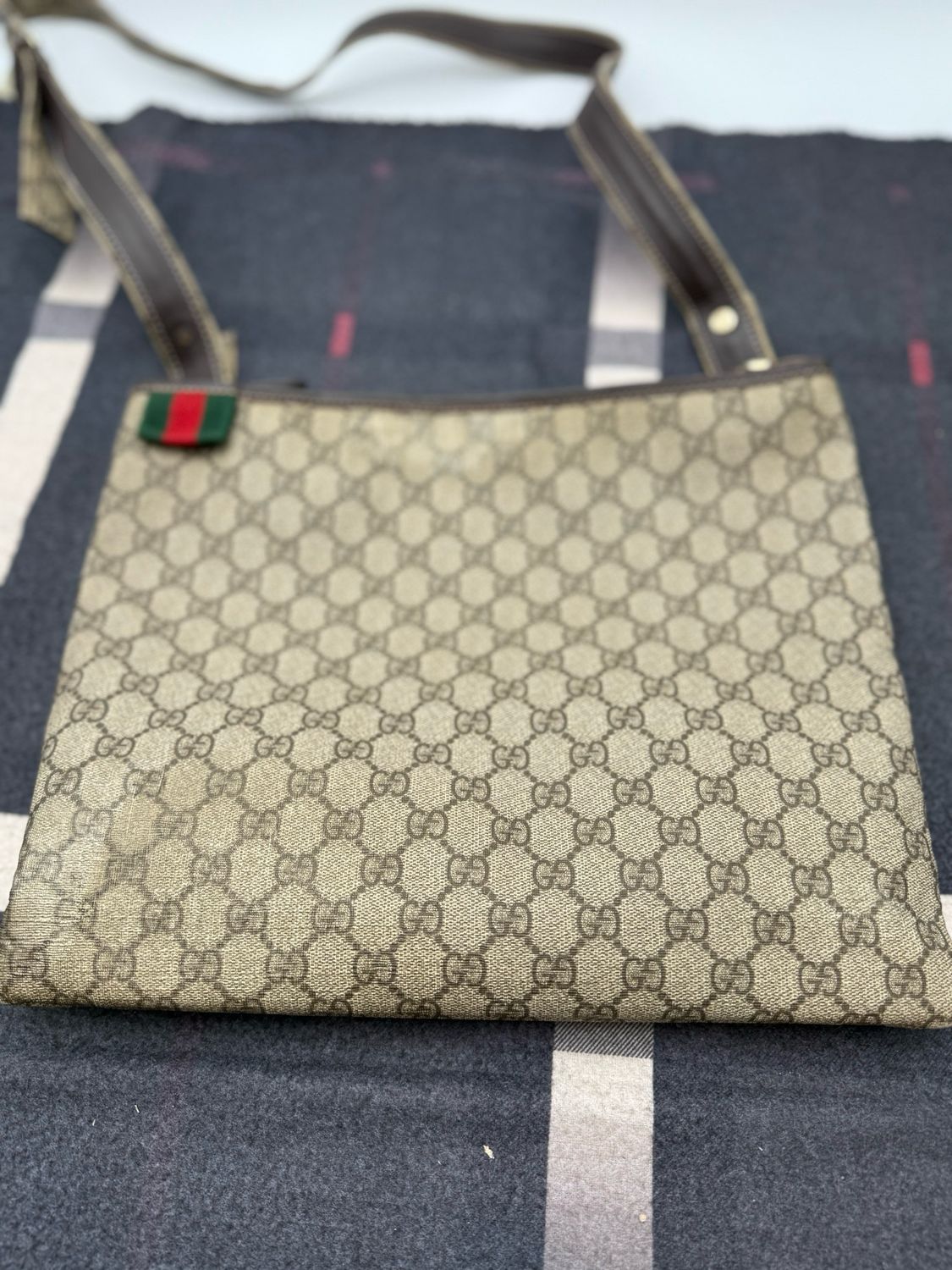 Gucci Web Loop Flat Messenger Crossbody Messenger