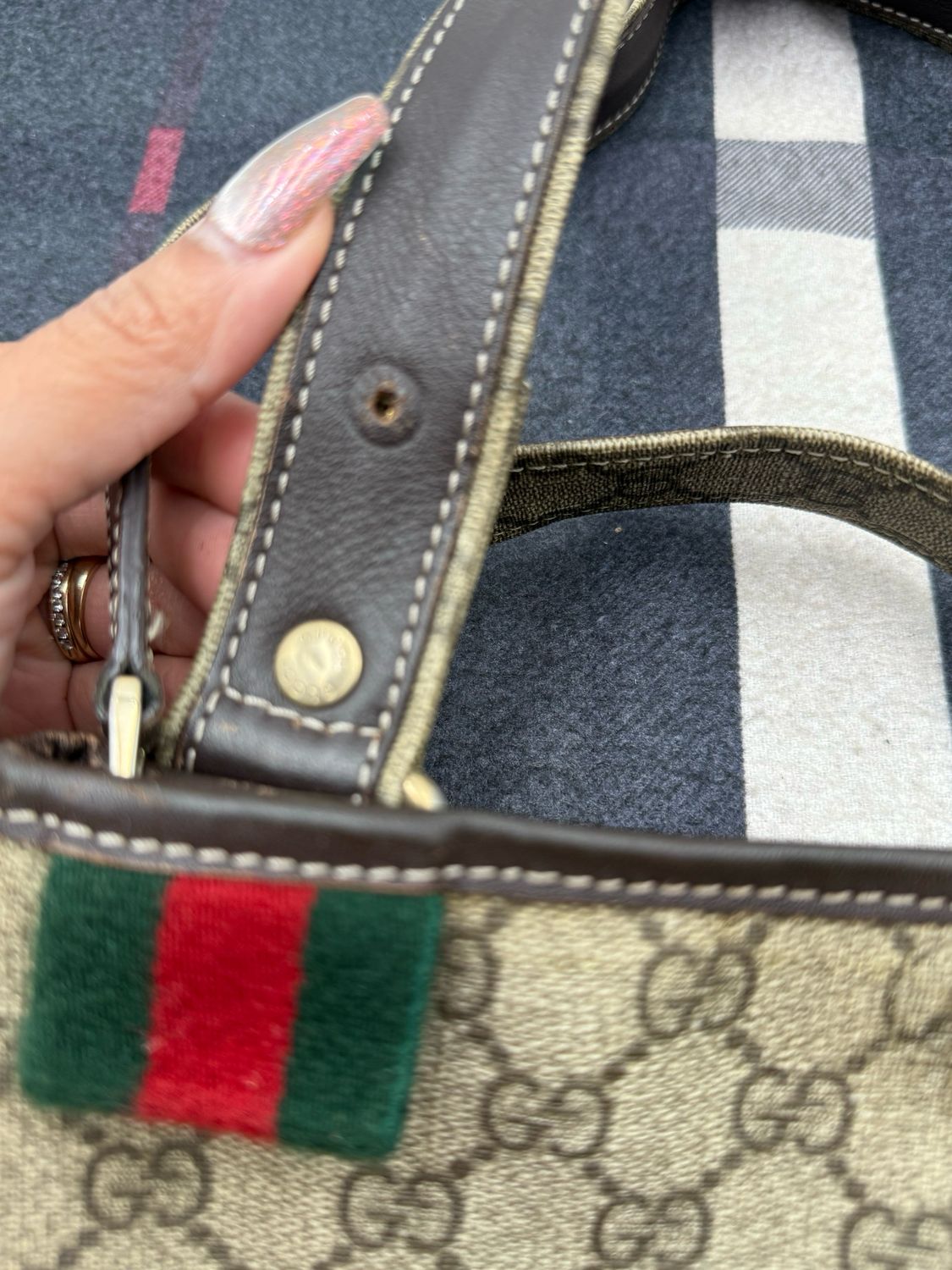 Gucci Web Loop Flat Messenger Crossbody Messenger