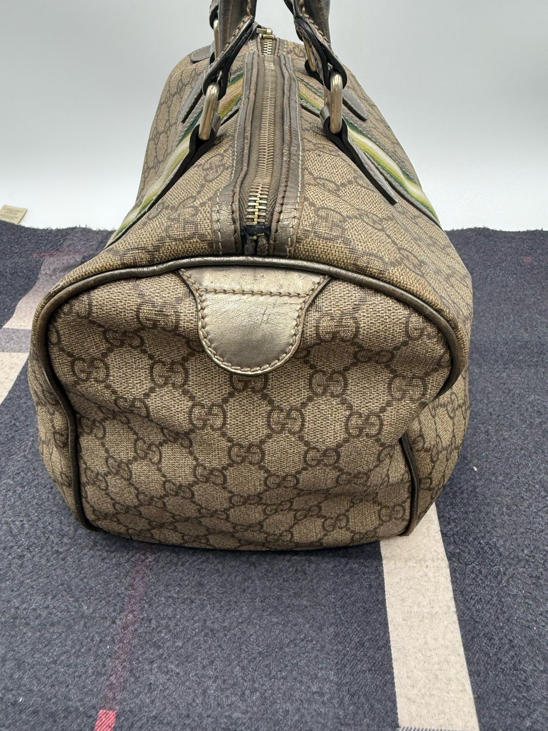 Gucci Boston Bowler Web Joy Satchel Top Handle