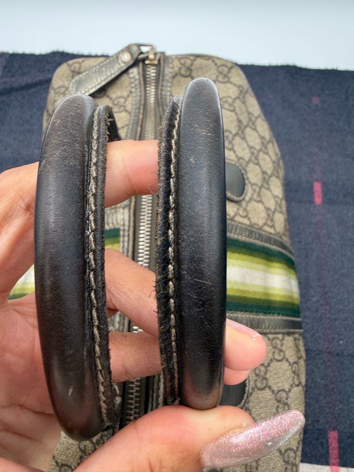 Gucci Boston Bowler Web Joy Satchel Top Handle