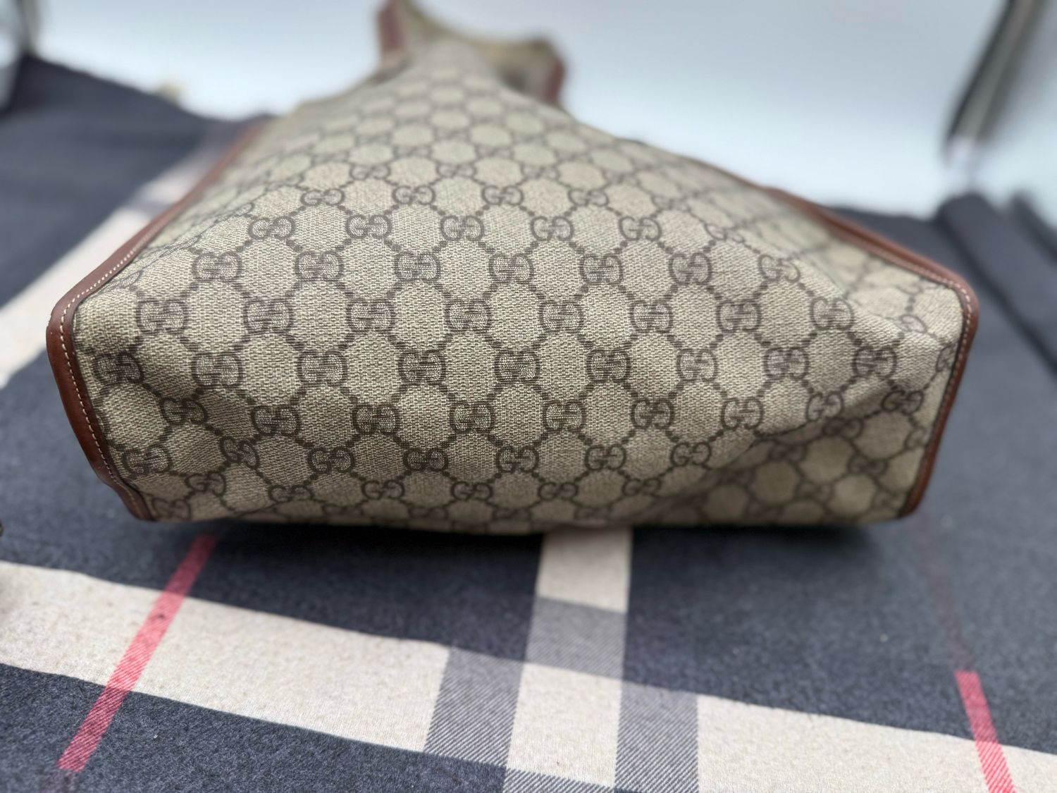 Gucci Monogram Supreme Web Loop Vertical Tote